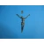 Korpus Pana Jezusa na krzyż metalowy + napis 8,5 cm